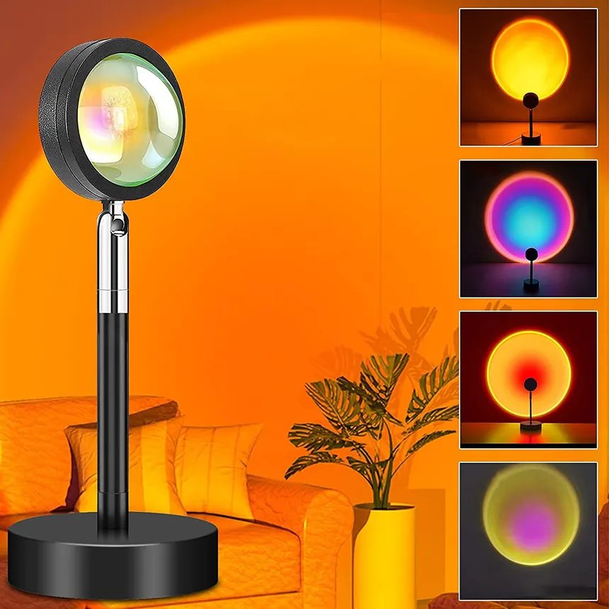 A sunset projection lamp: fires up straight into your eyes