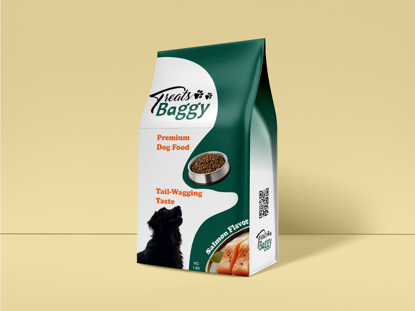 Baggy dog product packaging